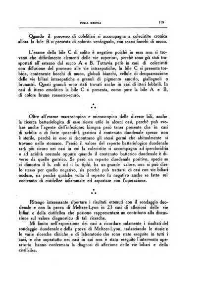 Folia medica periodico trimensile di patologia e clinica medica