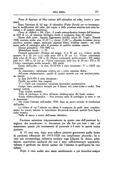 Folia medica periodico trimensile di patologia e clinica medica