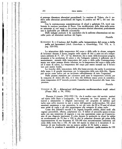 Folia medica periodico trimensile di patologia e clinica medica