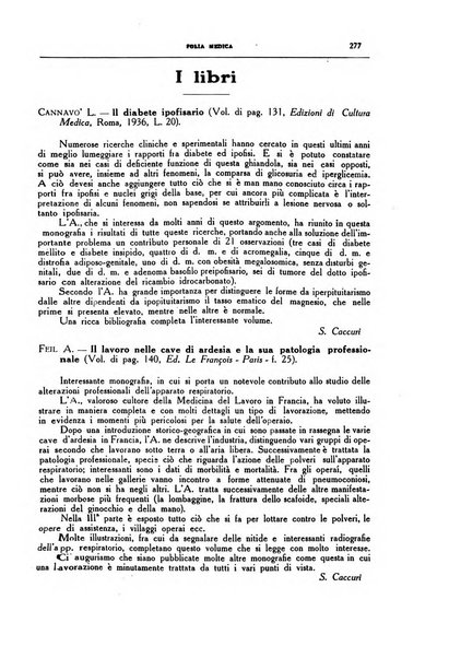 Folia medica periodico trimensile di patologia e clinica medica