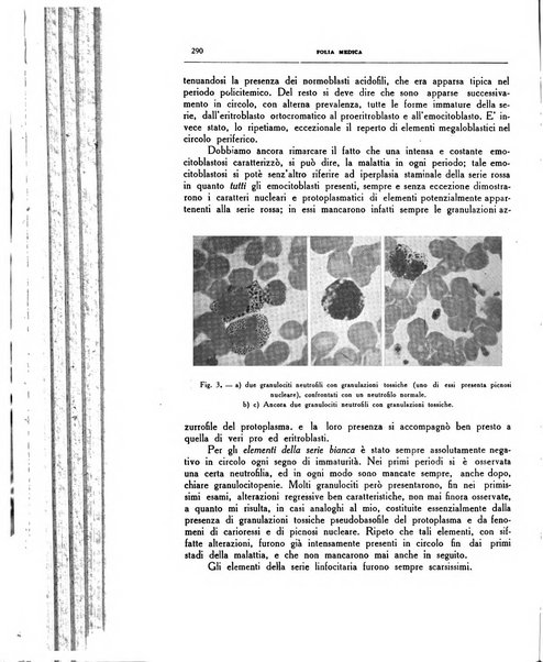 Folia medica periodico trimensile di patologia e clinica medica