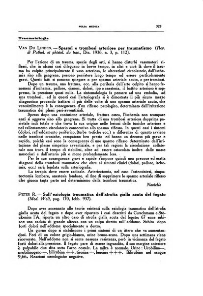 Folia medica periodico trimensile di patologia e clinica medica