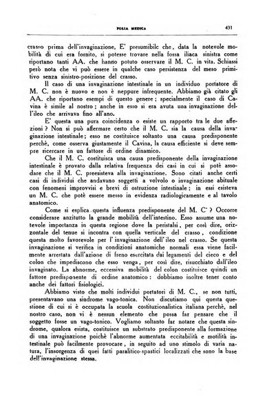 Folia medica periodico trimensile di patologia e clinica medica