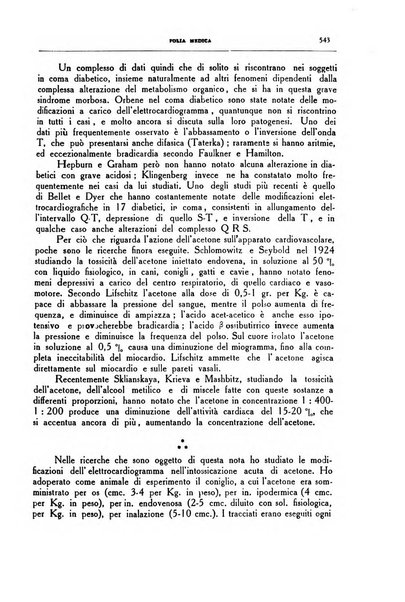 Folia medica periodico trimensile di patologia e clinica medica