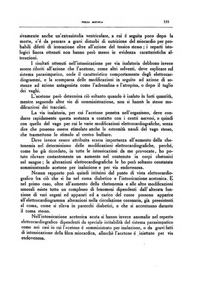 Folia medica periodico trimensile di patologia e clinica medica