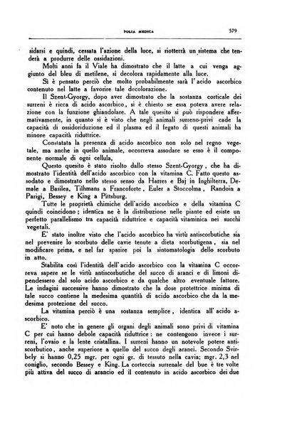 Folia medica periodico trimensile di patologia e clinica medica