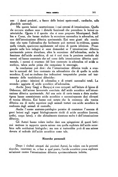 Folia medica periodico trimensile di patologia e clinica medica