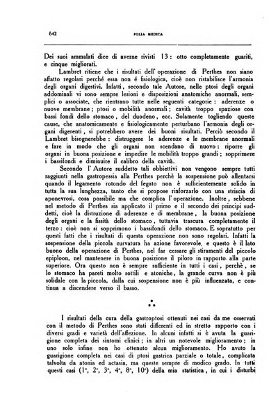 Folia medica periodico trimensile di patologia e clinica medica