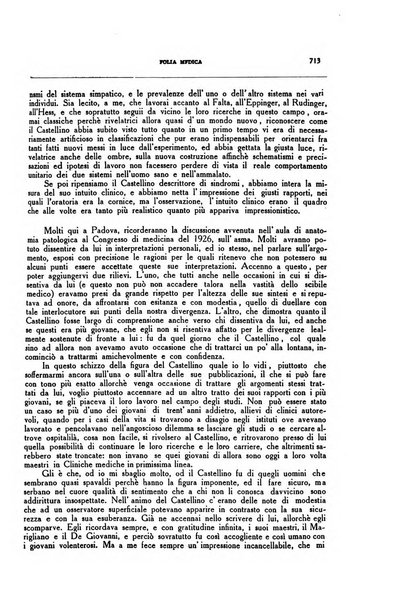 Folia medica periodico trimensile di patologia e clinica medica