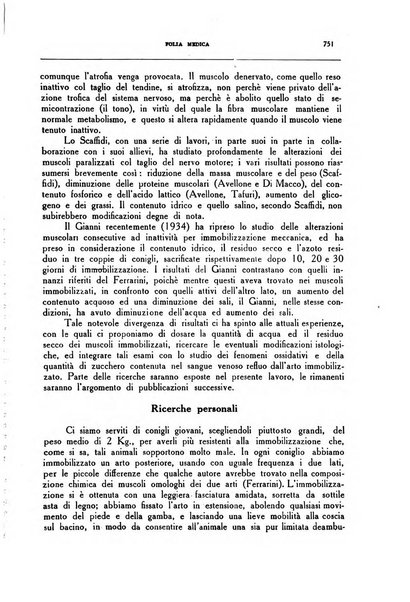 Folia medica periodico trimensile di patologia e clinica medica