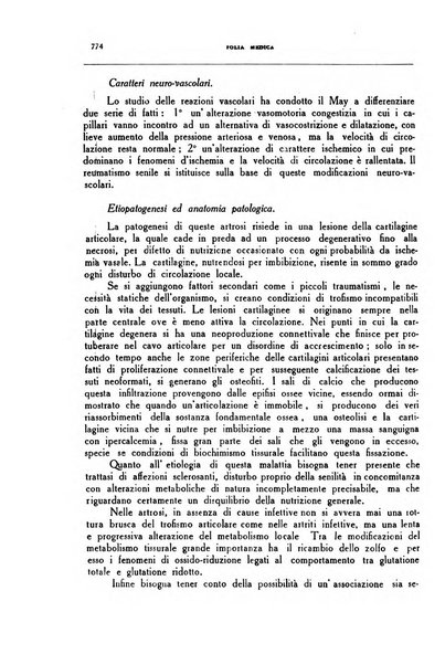 Folia medica periodico trimensile di patologia e clinica medica