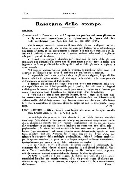 Folia medica periodico trimensile di patologia e clinica medica