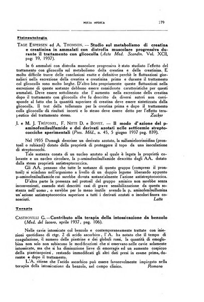 Folia medica periodico trimensile di patologia e clinica medica