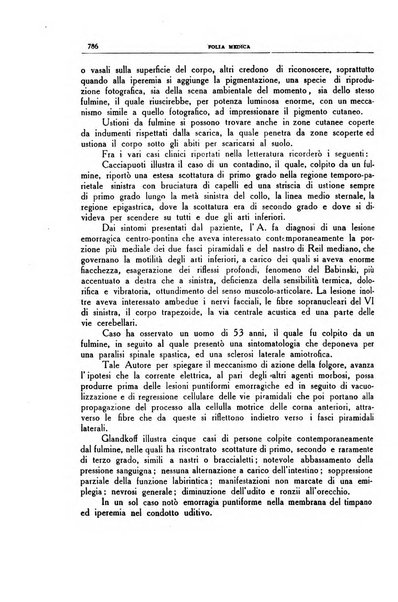 Folia medica periodico trimensile di patologia e clinica medica