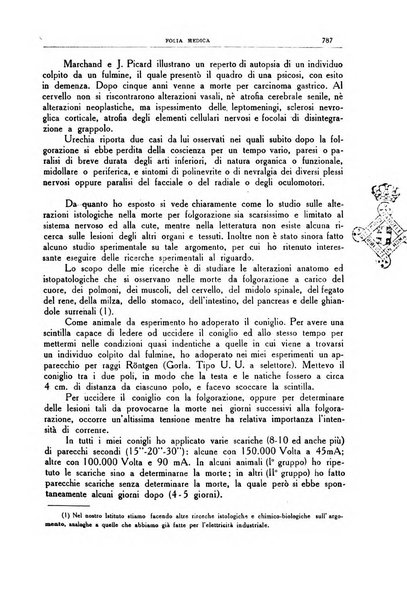 Folia medica periodico trimensile di patologia e clinica medica