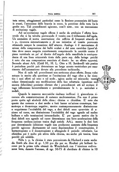 Folia medica periodico trimensile di patologia e clinica medica