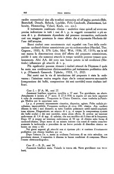 Folia medica periodico trimensile di patologia e clinica medica