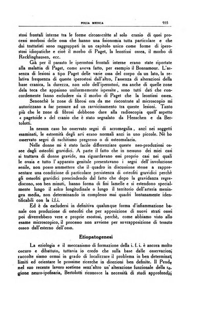 Folia medica periodico trimensile di patologia e clinica medica