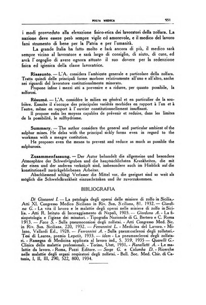 Folia medica periodico trimensile di patologia e clinica medica