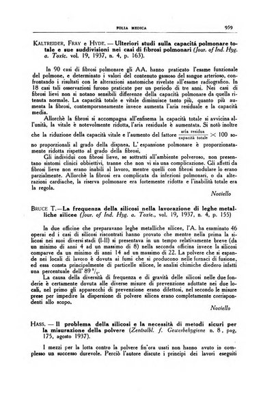 Folia medica periodico trimensile di patologia e clinica medica