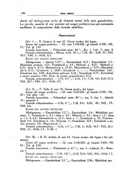 Folia medica periodico trimensile di patologia e clinica medica