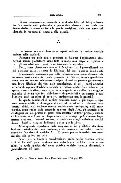 Folia medica periodico trimensile di patologia e clinica medica