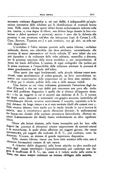 Folia medica periodico trimensile di patologia e clinica medica