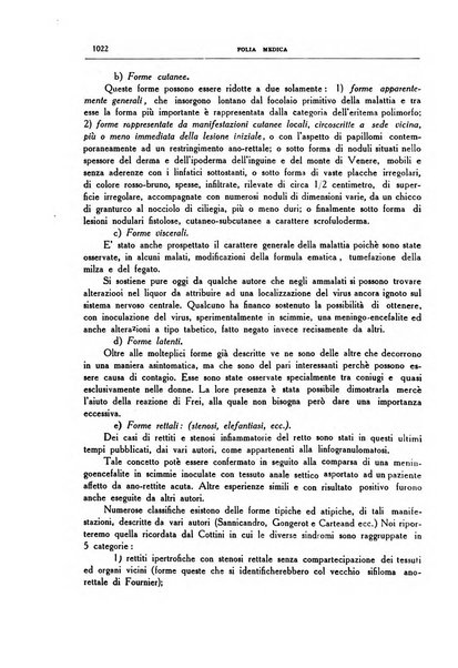 Folia medica periodico trimensile di patologia e clinica medica