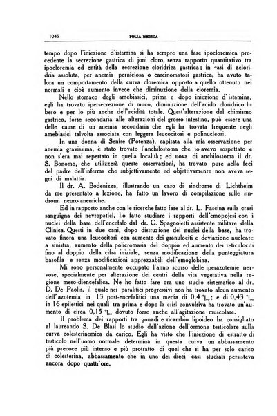 Folia medica periodico trimensile di patologia e clinica medica