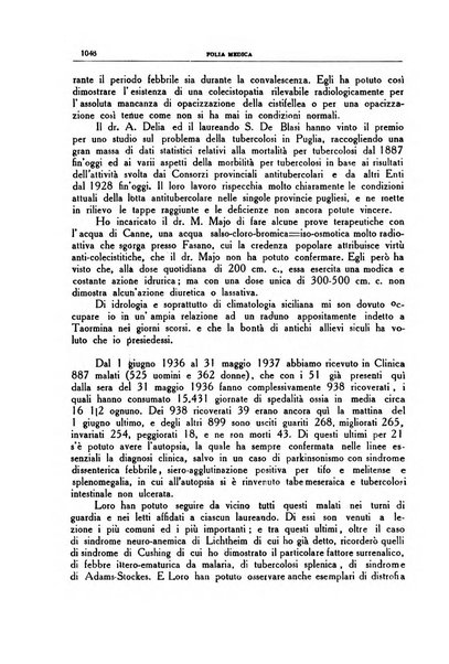 Folia medica periodico trimensile di patologia e clinica medica