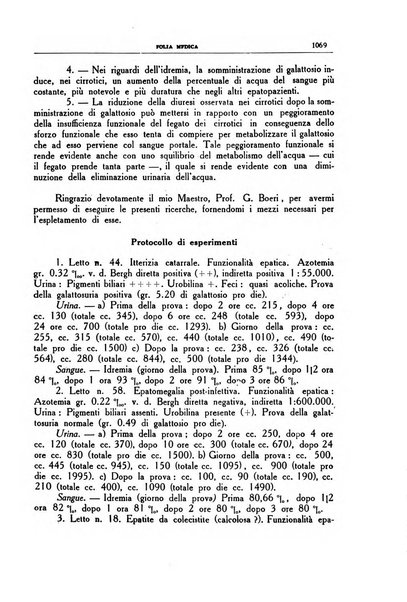 Folia medica periodico trimensile di patologia e clinica medica