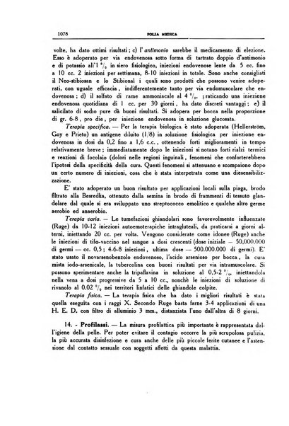 Folia medica periodico trimensile di patologia e clinica medica