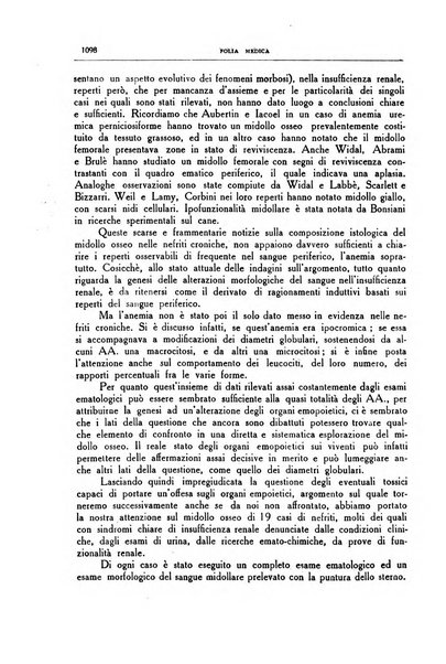 Folia medica periodico trimensile di patologia e clinica medica