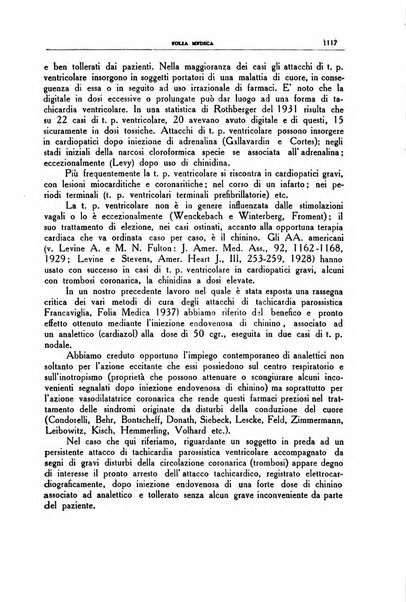 Folia medica periodico trimensile di patologia e clinica medica