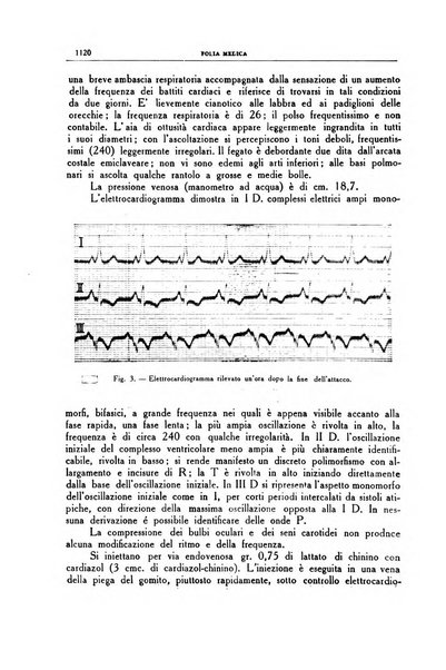 Folia medica periodico trimensile di patologia e clinica medica