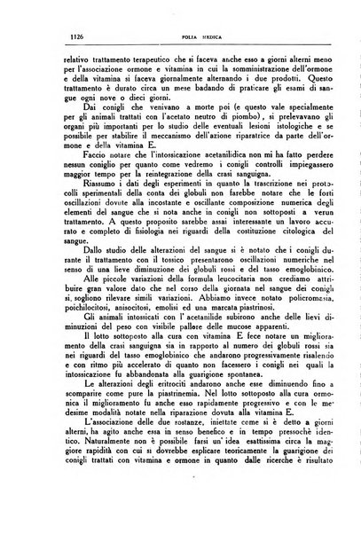 Folia medica periodico trimensile di patologia e clinica medica