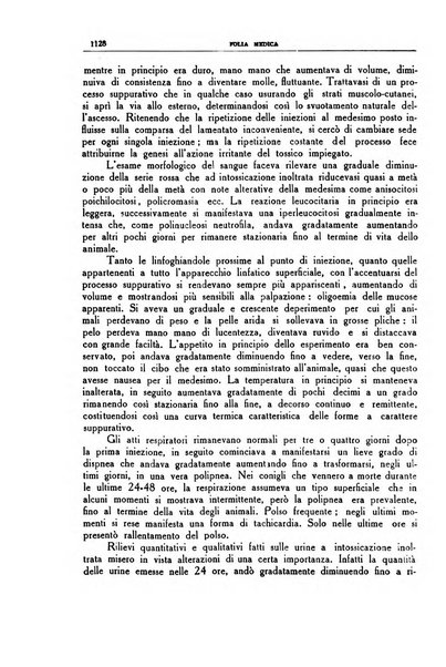 Folia medica periodico trimensile di patologia e clinica medica