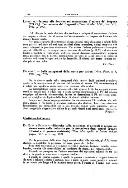 Folia medica periodico trimensile di patologia e clinica medica