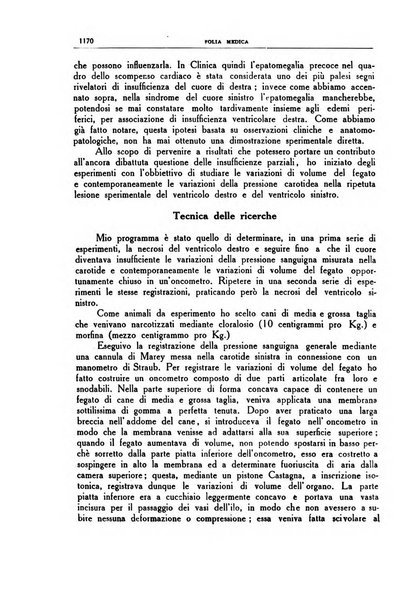 Folia medica periodico trimensile di patologia e clinica medica