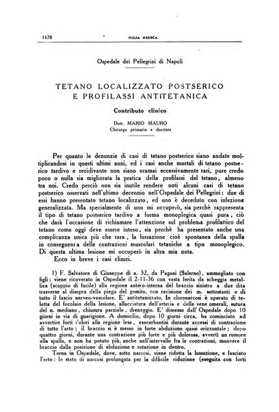 Folia medica periodico trimensile di patologia e clinica medica