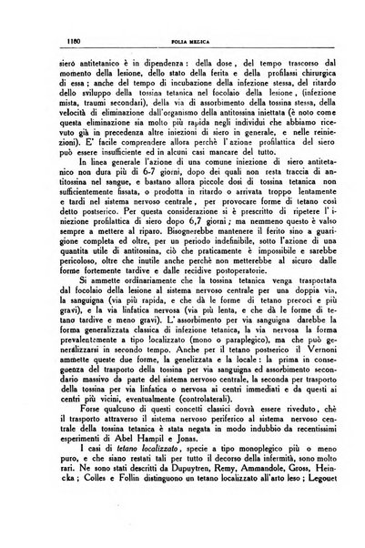 Folia medica periodico trimensile di patologia e clinica medica