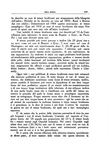 Folia medica periodico trimensile di patologia e clinica medica