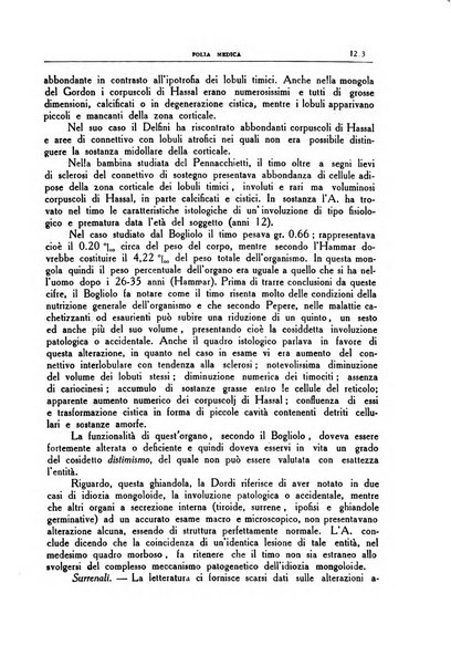 Folia medica periodico trimensile di patologia e clinica medica