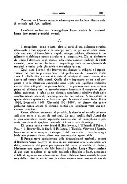 Folia medica periodico trimensile di patologia e clinica medica