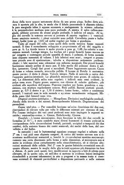 Folia medica periodico trimensile di patologia e clinica medica