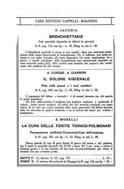 Folia medica periodico trimensile di patologia e clinica medica