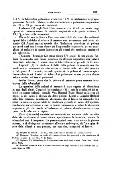 Folia medica periodico trimensile di patologia e clinica medica