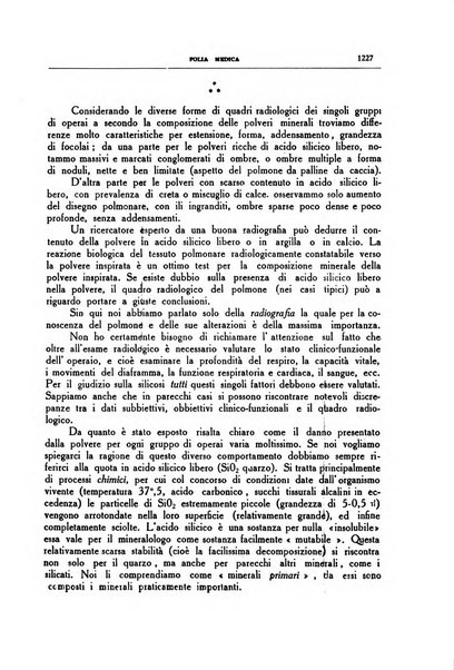 Folia medica periodico trimensile di patologia e clinica medica