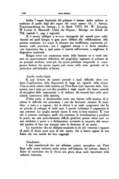 Folia medica periodico trimensile di patologia e clinica medica