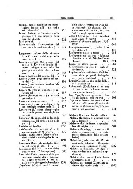 Folia medica periodico trimensile di patologia e clinica medica